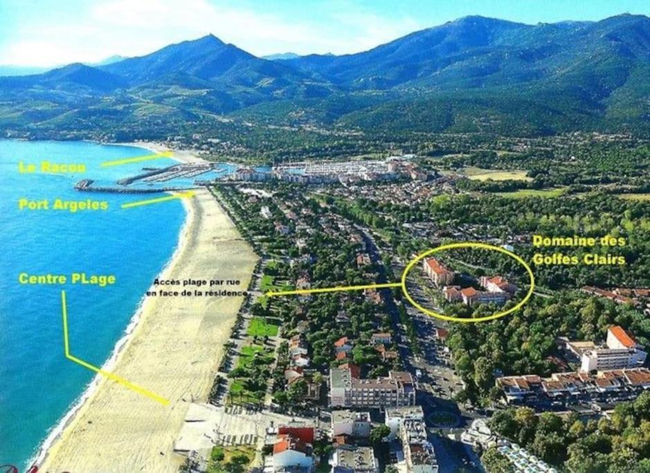 La Brise Marine ~ 300M Mer~Piscine~Clim~Wifi~Calme Argelès-sur-Mer Buitenkant foto